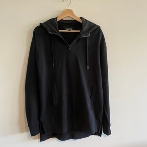 ZANEROBE Quarter-Zip Black Hoodie